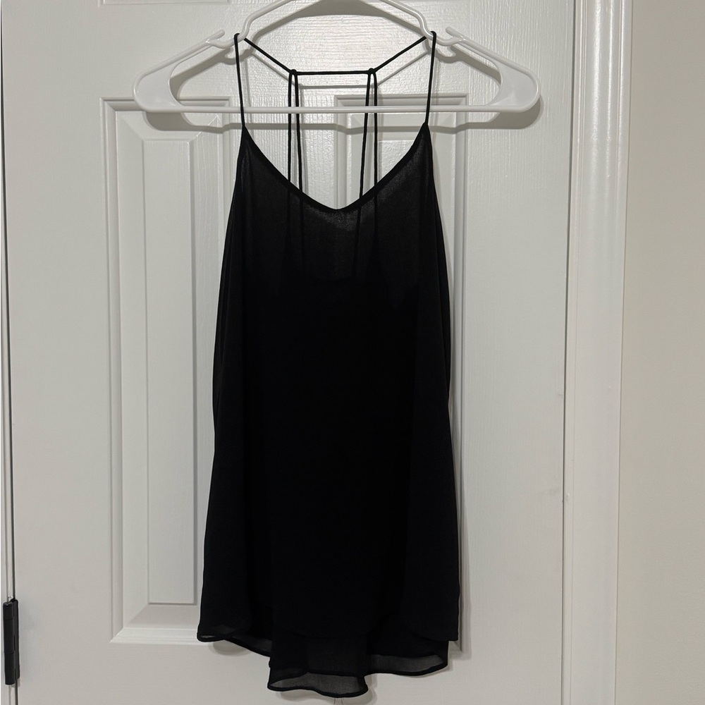 Chic Black Strappy Cami Top